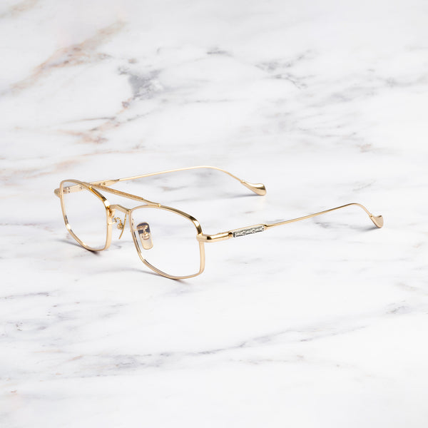 cutler and gross The Great Frog Bowie Rectangle Opticals Gold