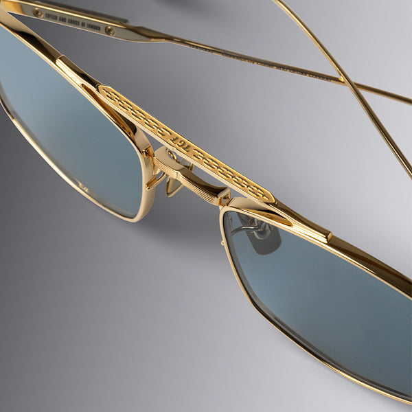 Cutler And Gross The Great Frog Bowie Rectangle Sunglasses Silver/Green