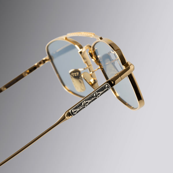 Cutler And Gross The Great Frog Bowie Rectangle Sunglasses Silver/Green