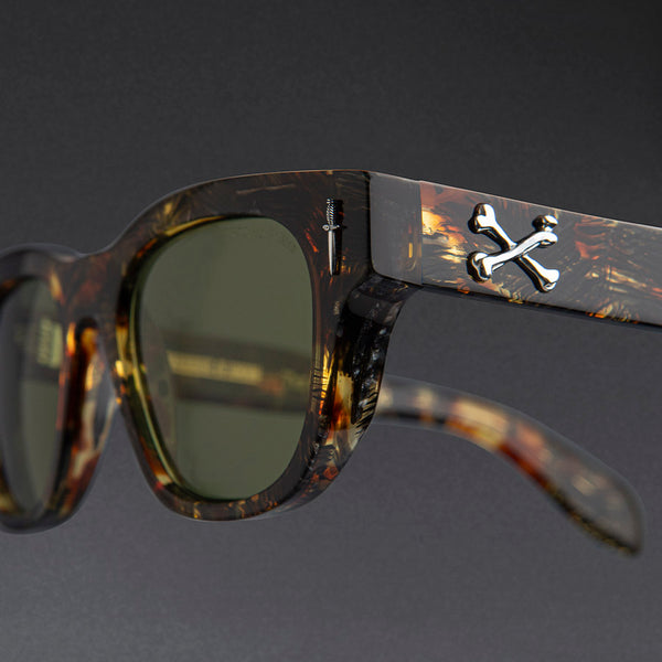 Cutler And Gross The Great Frog Crossbones Square Sunglasses Brush Stroke