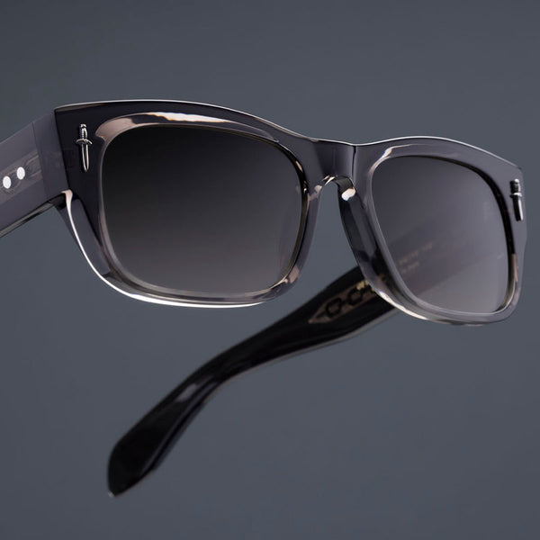 Cutler And Gross The Great Frog Dagger Square Sunglasses Pewter Grey