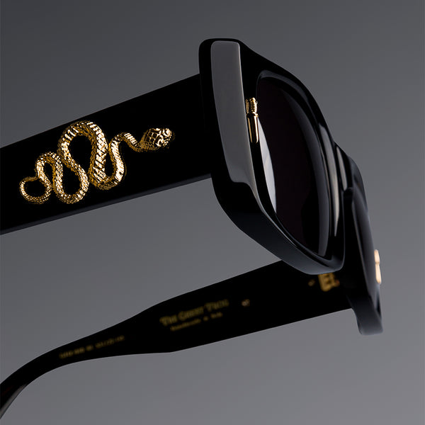 Cutler And Gross The Great Frog Diablo Rectangle Sunglasses Black Gold