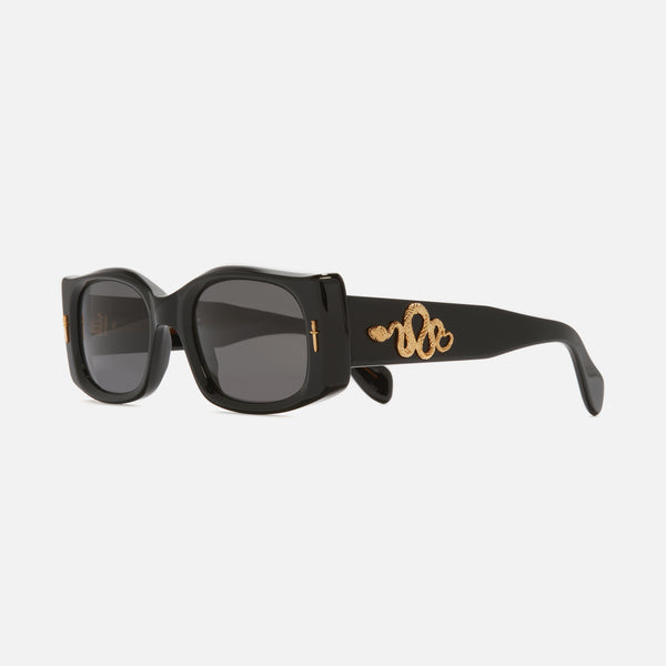 cutler and gross The Great Frog Diablo Rectangle Sunglasses Black Gold