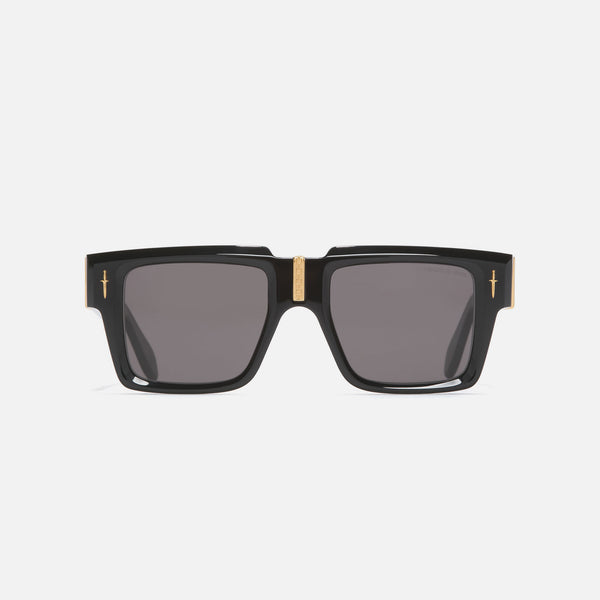 Cutler And Gross The Great Frog Flex Square Sunglasses Black And 24K Gold