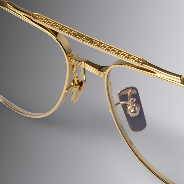 Cutler And Gross The Great Frog Idol Aviator Opticals Gold