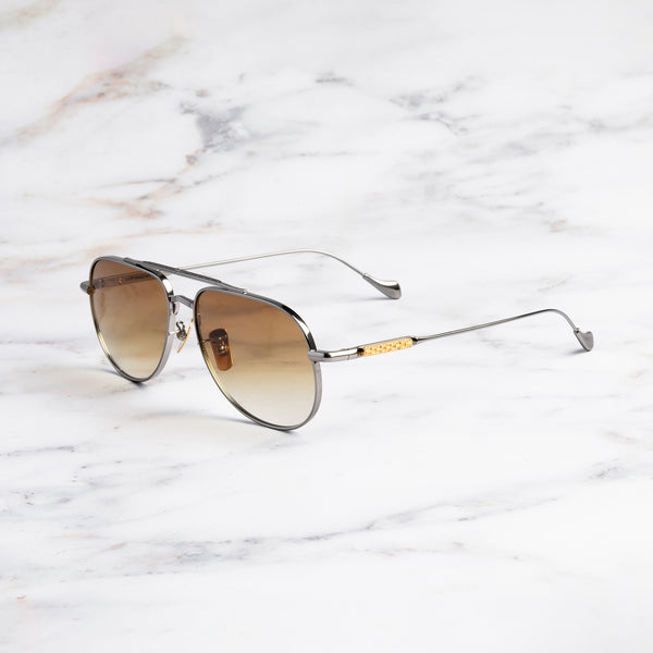 cutler and gross The Great Frog Idol Aviator Sunglasses Gun Metal