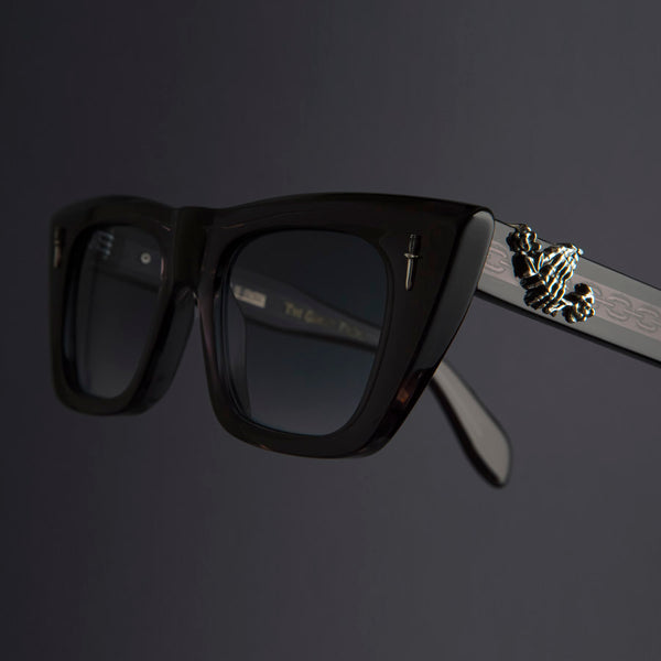 Cutler And Gross The Great Frog Love And Death Cat Eye Sunglasses Dark Grey
