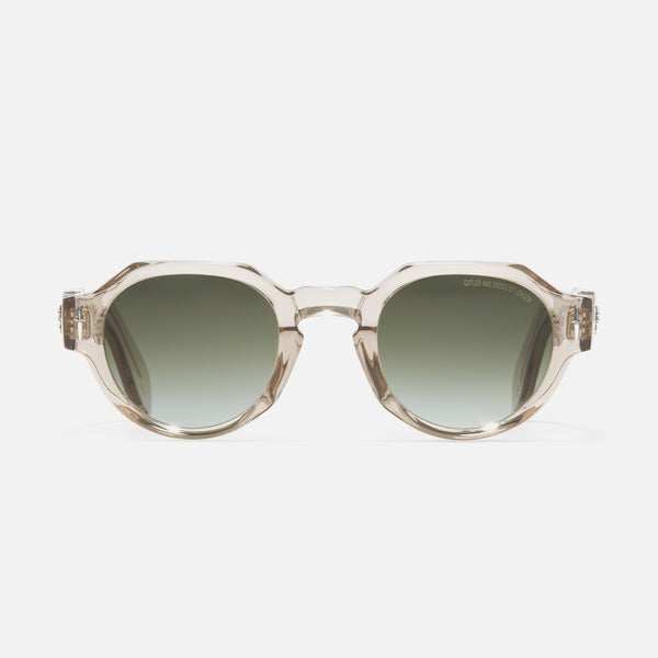 Cutler And Gross The Great Frog Lucky Diamond I Round Sunglasses Sand Crystal