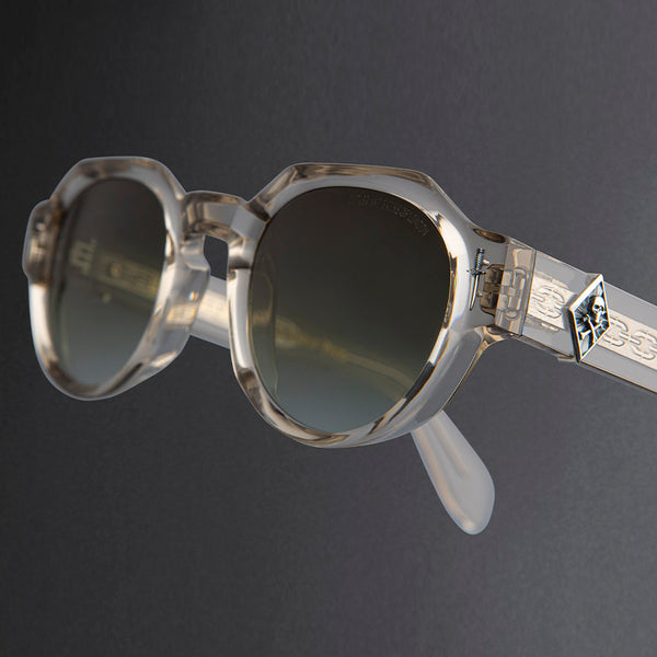 Cutler And Gross The Great Frog Lucky Diamond I Round Sunglasses Sand Crystal