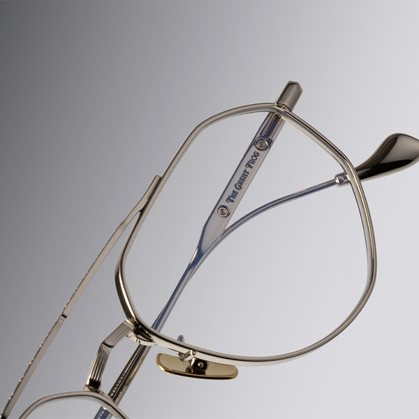 Cutler And Gross The Great Frog Lynott Aviator Opticals Silver