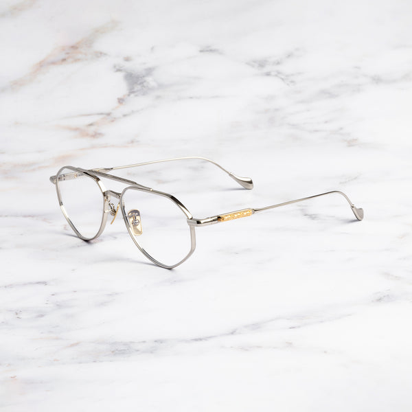 cutler and gross The Great Frog Lynott Aviator Opticals Silver
