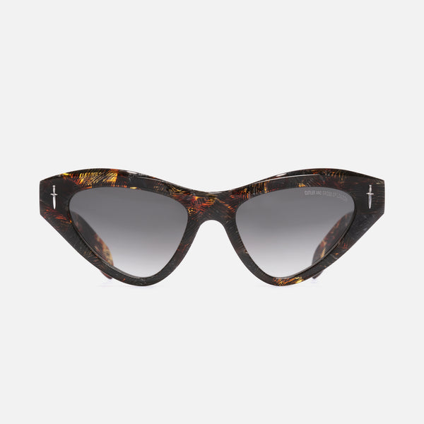 Cutler And Gross The Great Frog Mini Cat Eye Sunglasses Brush Stroke