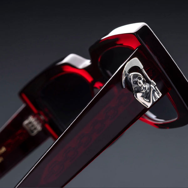 Cutler And Gross The Great Frog Reaper Square Sunglasses Bordeaux
