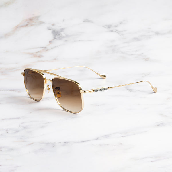 cutler and gross The Great Frog Richards Rectangle Sunglasses Gold