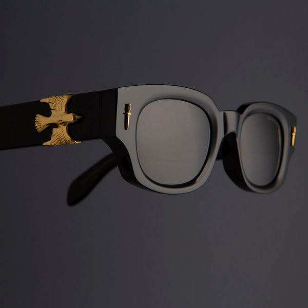Cutler And Gross The Great Frog Soaring Eagle Rectangle Sunglasses Black Gold