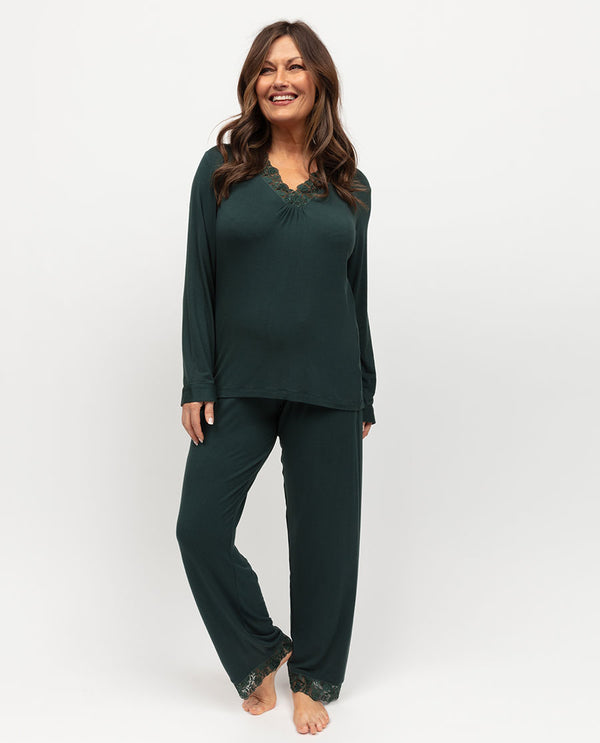 cyberjammies Anne Womens Lace Detail Jersey Pyjama Set