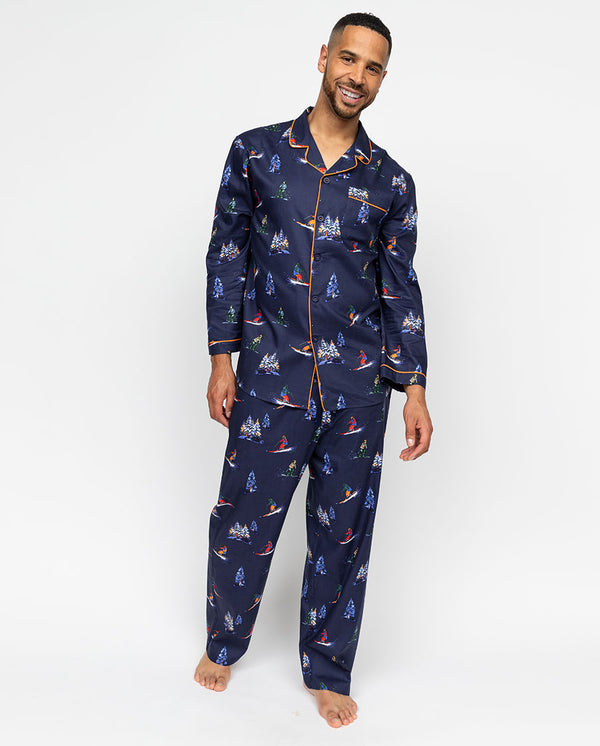cyberjammies Alpes Mens Ski Print Pyjama Set