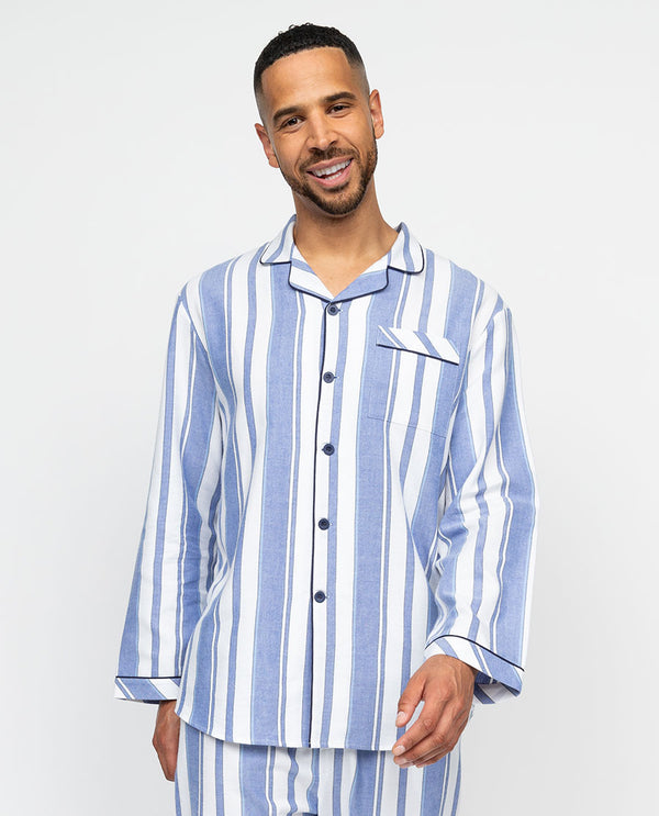 cyberjammies Alpes Mens Stripe Pyjama Top