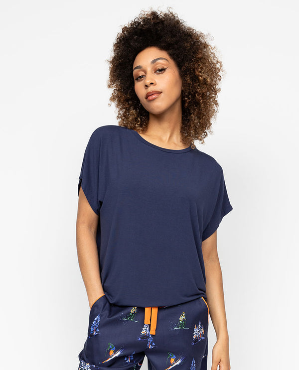 cyberjammies Alpes Womens Slouch Jersey Pyjama Top