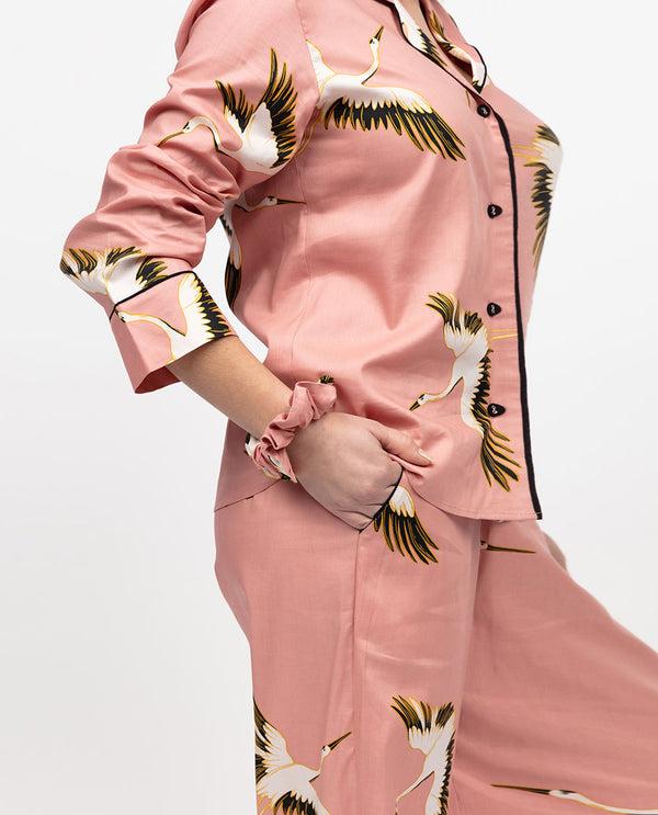 cyberjammies Bonnie Crane Bird Print Scrunchie