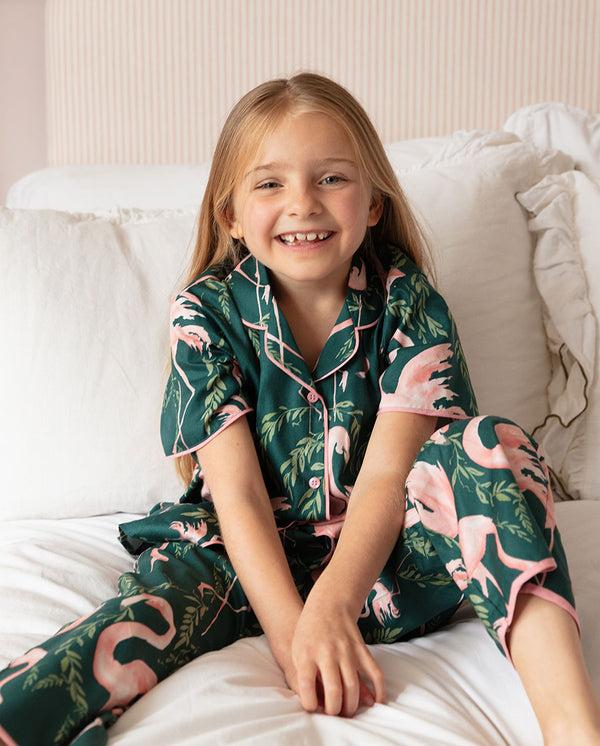 cyberjammies Ivy Girls Flamingo Print Pyjama Set
