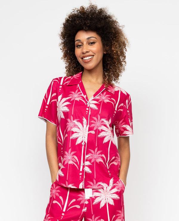 cyberjammies Kayla Womens Palm Print Pyjama Top