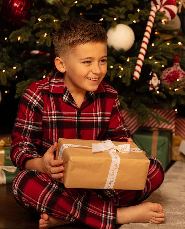 cyberjammies Louis Boys Brushed Check Pyjama Set