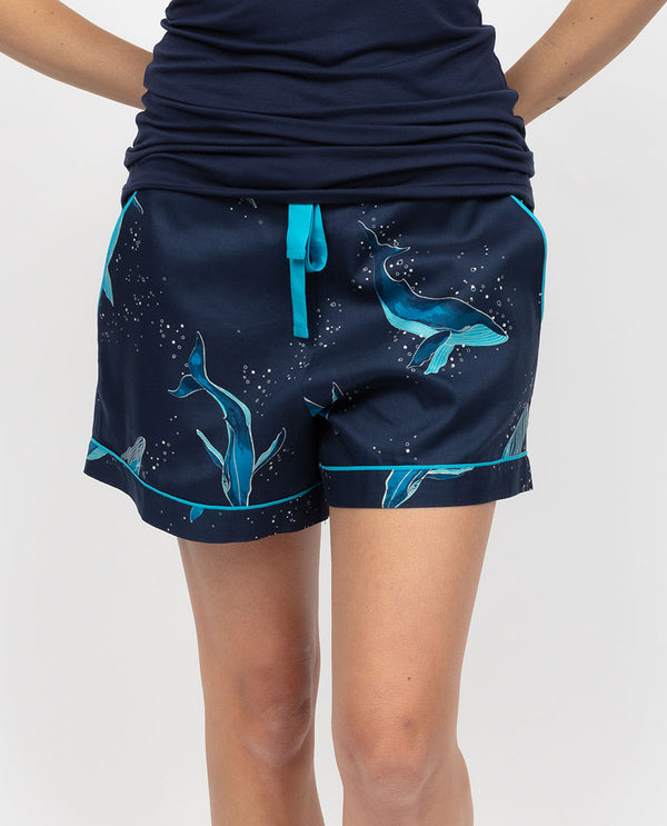 cyberjammies Marina Womens Whale Print Shorts
