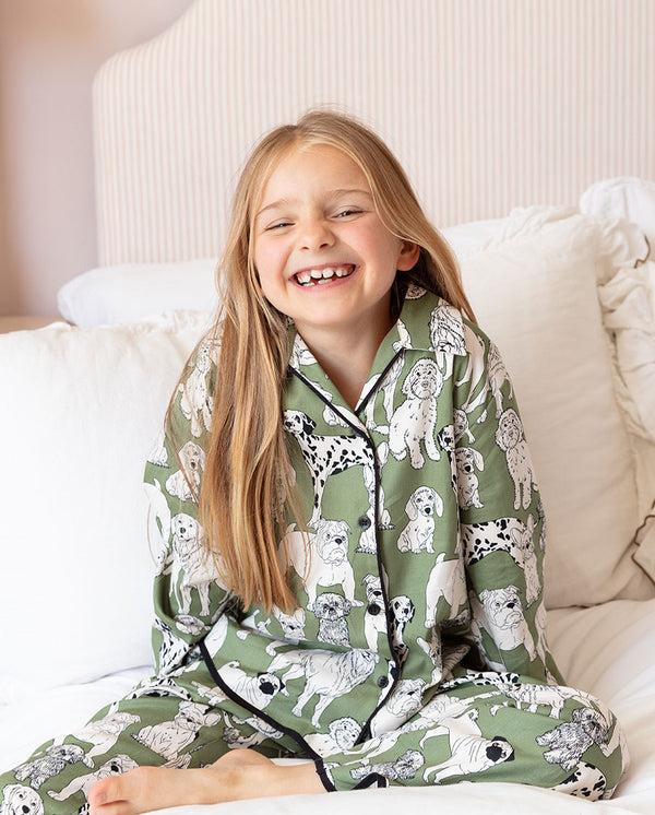 cyberjammies Nancy Girls Dog Print Pyjama Set