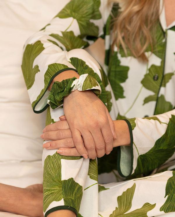 cyberjammies Olive Leaf Printed Jersey Scrunchie