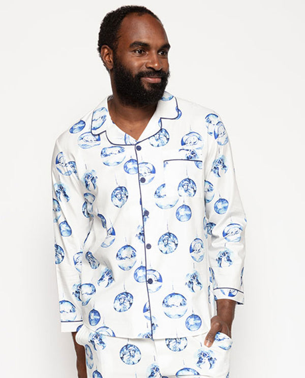cyberjammies Riley Mens Bauble Print Pyjama Top