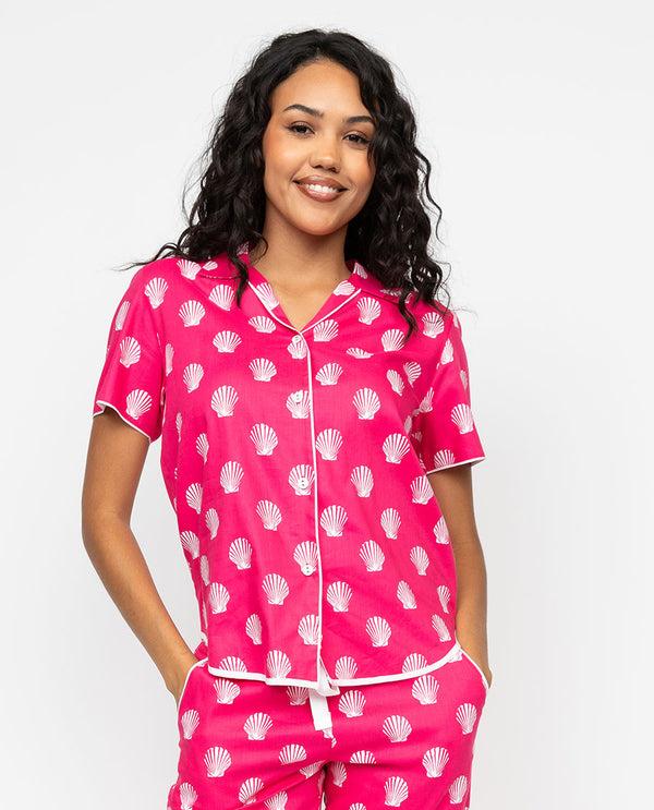 cyberjammies Sofia Womens Shell Print Pyjama Top