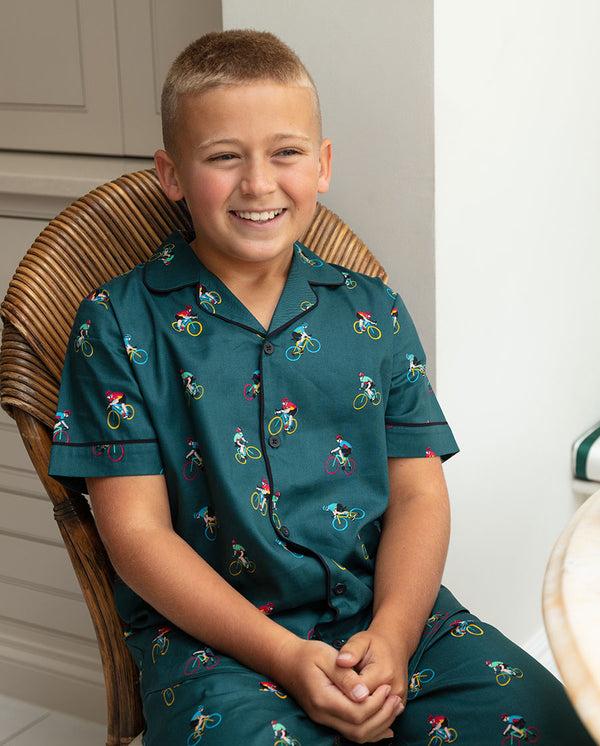 cyberjammies Theo Boys Bicycle Print Pyjama Set