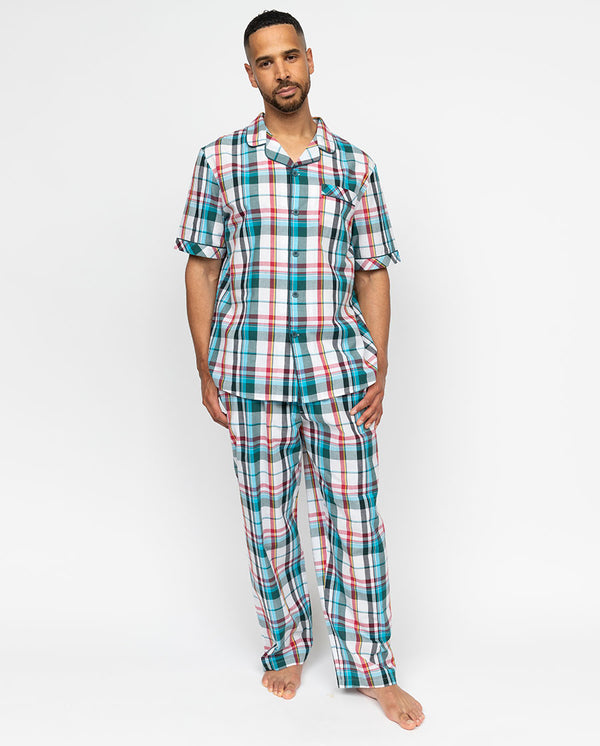 cyberjammies Theo Mens Check Pyjama Set