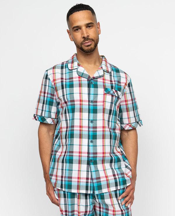 cyberjammies Theo Mens Check Pyjama Top