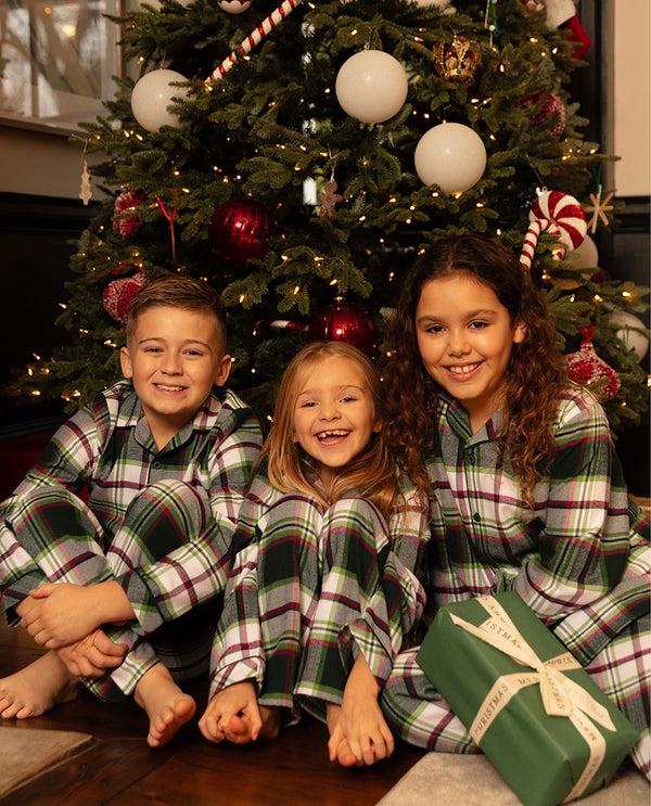 cyberjammies Forrest Kids Unisex Brushed Check Pyjama Set