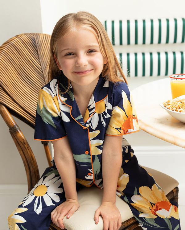 cyberjammies Georgina Girls Floral Print Pyjama Set