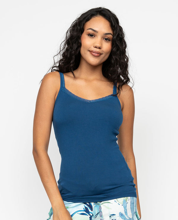 cyberjammies Harriet Womens Lace Trim Jersey Hidden Support Vest cyberjammies Harriet Womens Lace Trim Jersey Hidden Support Vest