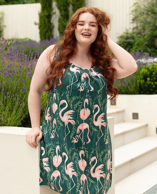 cyberjammies Ivy Womens Flamingo Print Short Nightdress cyberjammies Ivy Womens Flamingo Print Short Nightdress