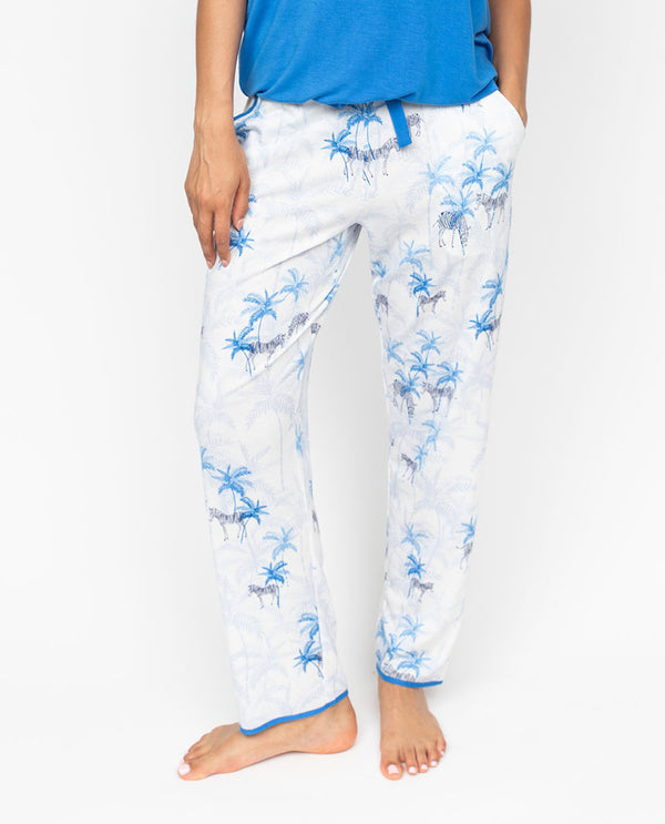 cyberjammies Lyla Womens Zebra Printed Jersey Pyjama Bottoms