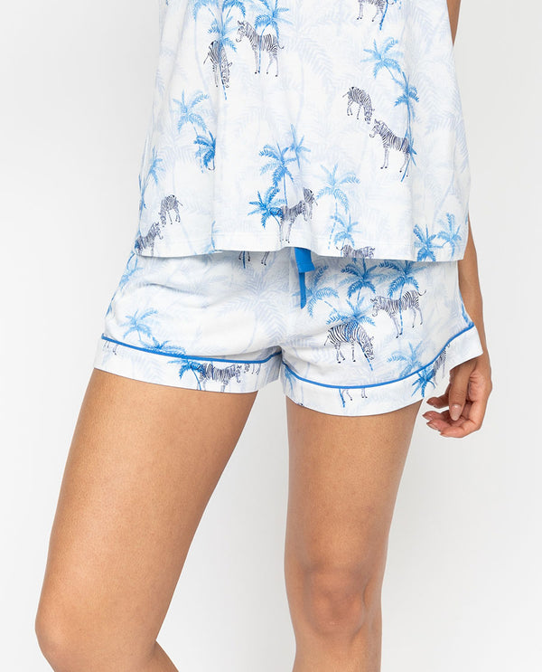 cyberjammies Lyla Womens Zebra Printed Jersey Shorts