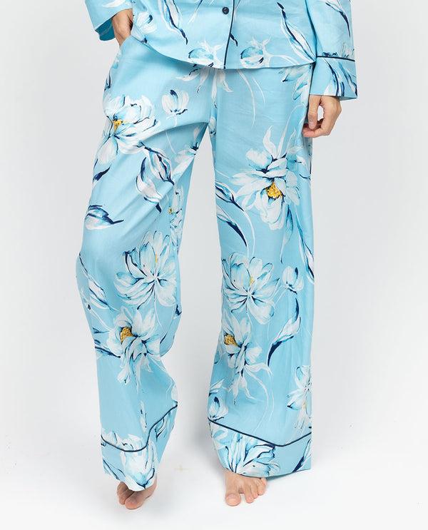 cyberjammies Madelyn Womens Floral Print Wide Leg Pyjama Bottoms