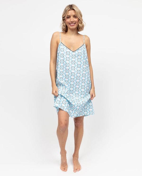 cyberjammies Madelyn Womens Geo Print Strappy Short Nightdress