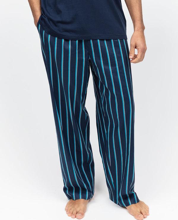 cyberjammies Marina Mens Printed Stripe Pyjama Bottoms