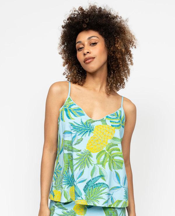 cyberjammies Paige Womens Pineapple Printed Jersey Cami