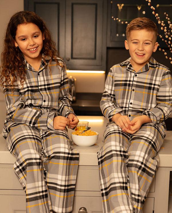 cyberjammies Parker Kids Unisex Brushed Check Pyjama Set