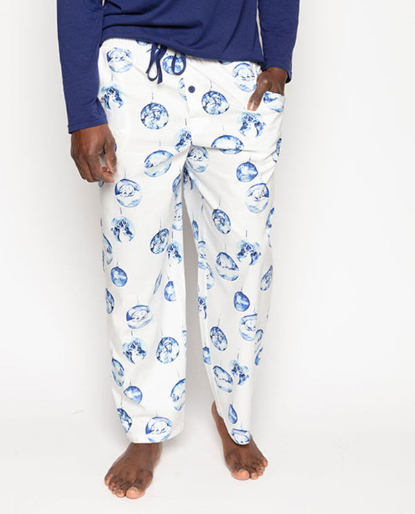cyberjammies Riley Mens Bauble Print Pyjama Bottoms