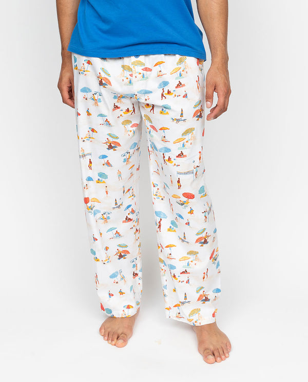 cyberjammies Sandy Mens Beachscape Print Pyjama Bottoms