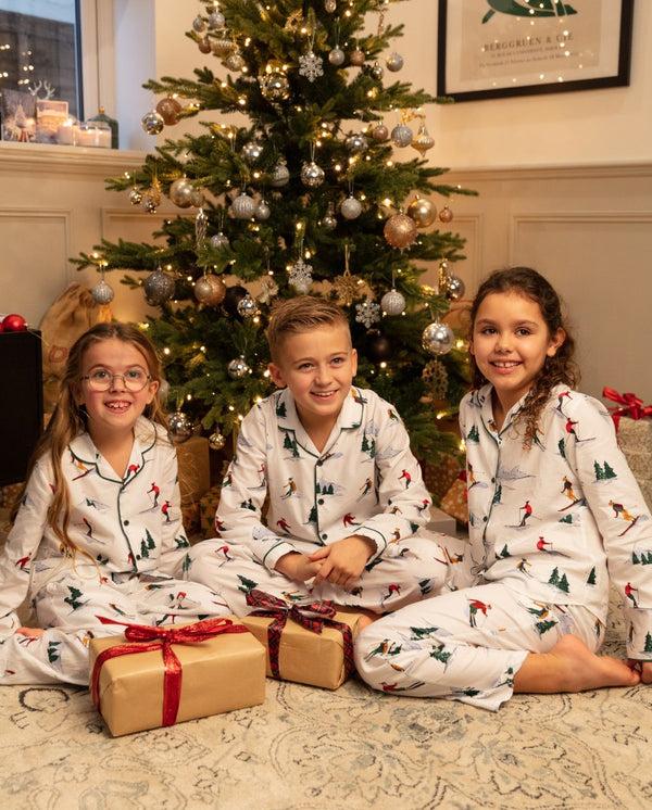 cyberjammies Whistler Kids Unisex Ski Print Pyjama Set