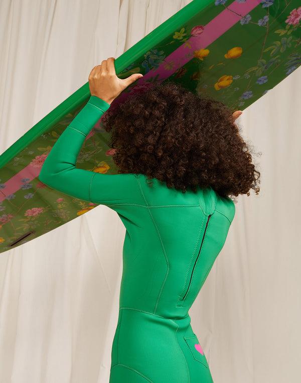 Cynthia Rowley Custom 7' Surfboard - Green Garden Floral